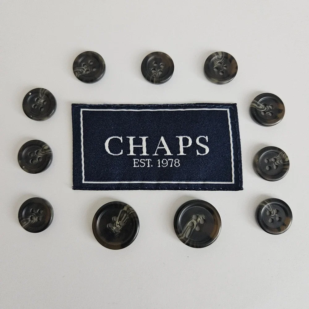 Chaps Brown Gray Marbled Swirl Suit Blazer Replacement Buttons‎ Set of 11 Sewing